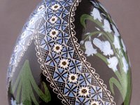 Bluebells Pysanky Ukrainian Easter Egg by So Jeo : Pysanky pysanka ukrainian easter egg batik art ukraine sojeo bluebells